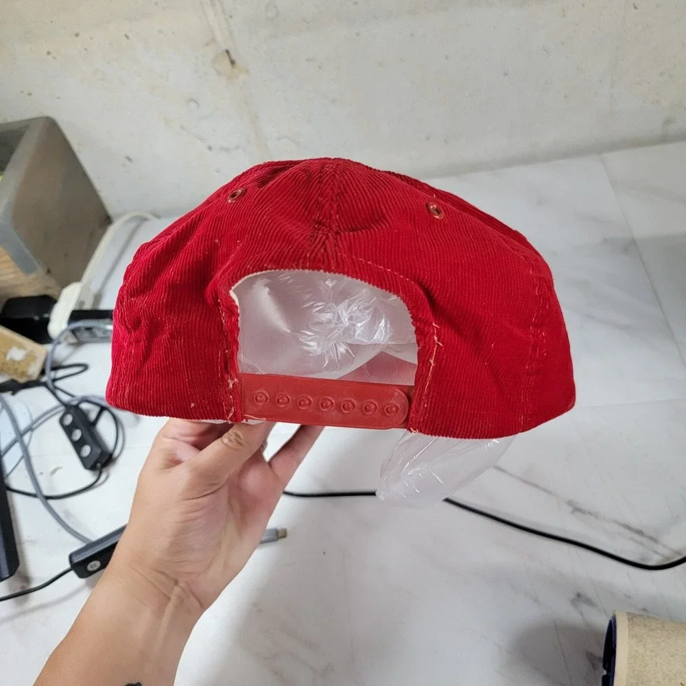 Ranken Technical College Ball Cap Hat Adjustable Vtg Corduroy Red - Picture 4 of 6